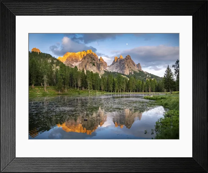 Framed Print : Cadini di Misurina mountain group reflecting on Antorno Lake, Belluno Province, Dolomites Framed Print : Cadini di Misurina mountain group reflecting on Antorno Lake, Belluno Province, Dolomites