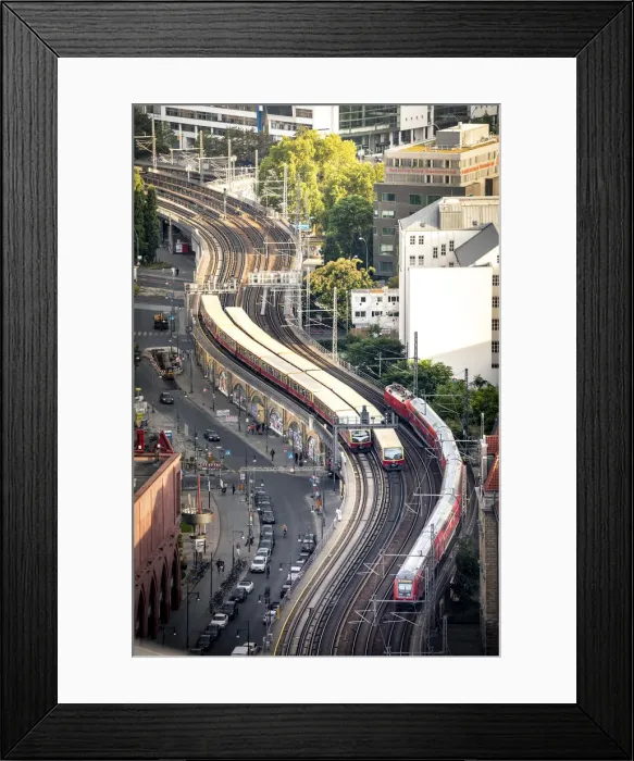 Framed Print : High view of Alexanderplatz, Mitte district, Berlin, Germany