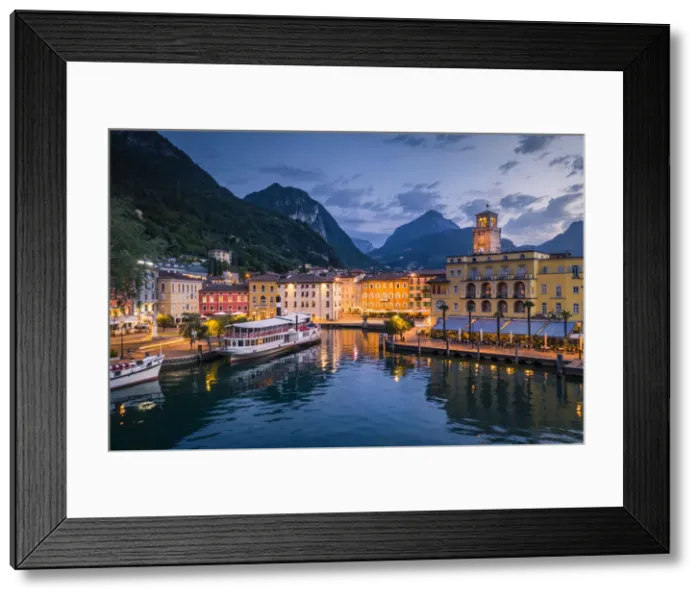 Framed Print : Riva del Garda at sunrise, Garda Lake, Trentino Alto Adige, Italy Framed Print : Riva del Garda at sunrise, Garda Lake, Trentino Alto Adige, Italy
