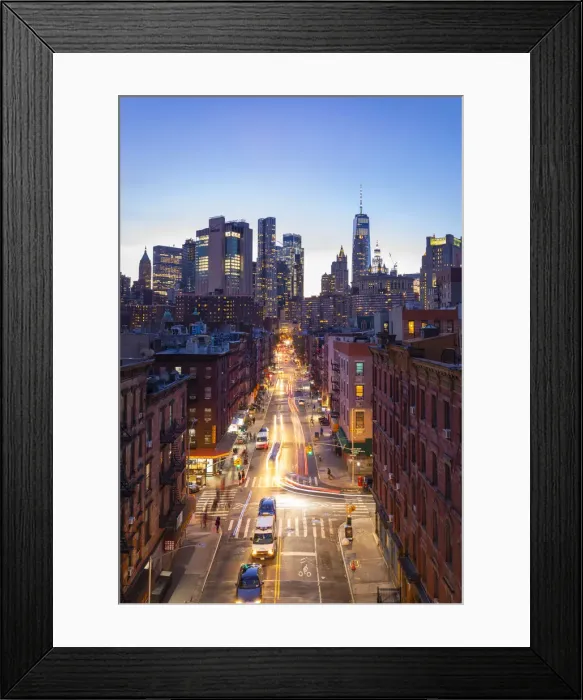 Framed Print : A view of Chinatown of New York city from Manhattan Bridge Framed Print : A view of Chinatown of New York city from Manhattan Bridge