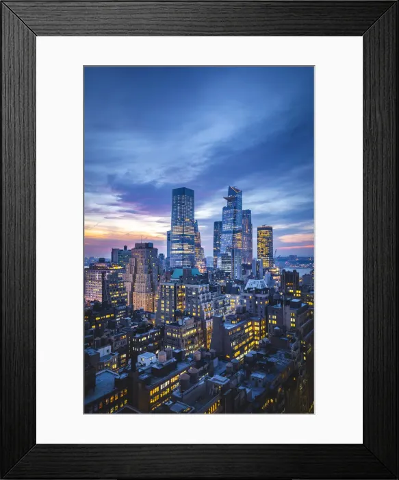 Framed Print : The Hudson Yards during evening. Manhattan, New York, USA Framed Print : The Hudson Yards during evening. Manhattan, New York, USA