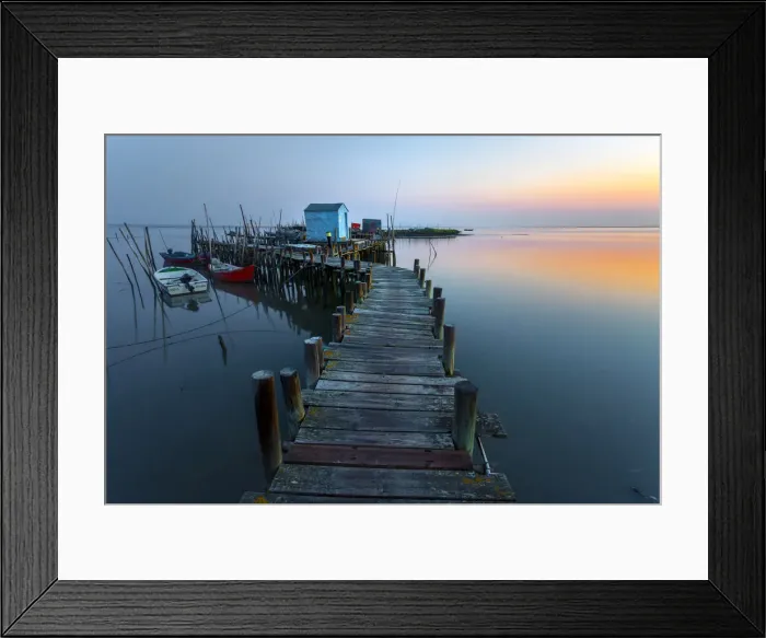 Framed Print : Cais palafitico de Carrasqueira, Setubal district, western Portugal Framed Print : Cais palafitico de Carrasqueira, Setubal district, western Portugal