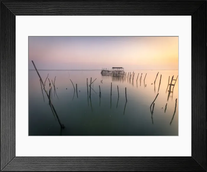Framed Print : Cais palafitico de Carrasqueira, Setubal district, western Portugal