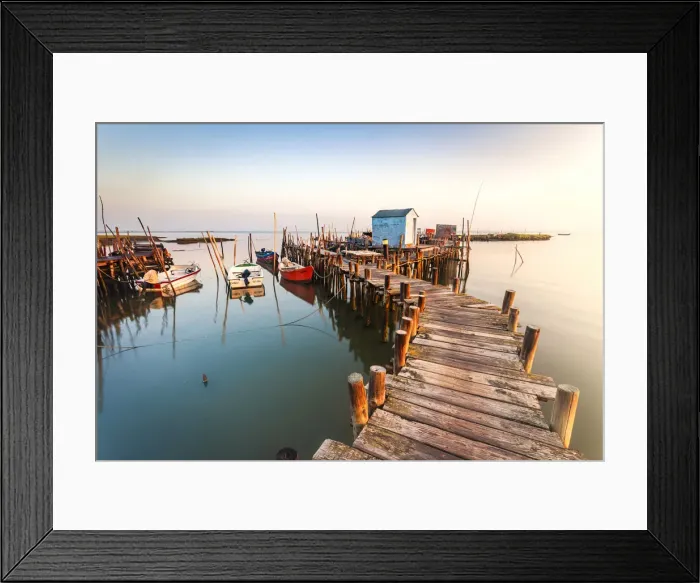 Framed Print : Cais palafitico de Carrasqueira, Setubal district, western Portugal Framed Print : Cais palafitico de Carrasqueira, Setubal district, western Portugal