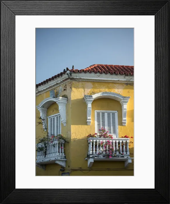 Framed Print : Colonial Architecture in the UNESCO World Heritage Site area, Old City, Cartagena Framed Print : Colonial Architecture in the UNESCO World Heritage Site area, Old City, Cartagena