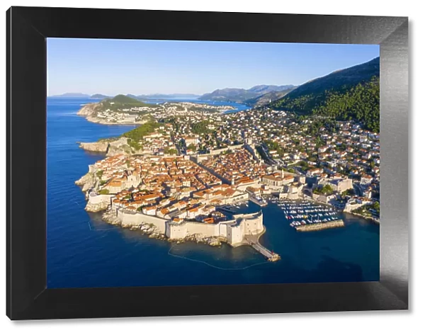 Croatia, Dubrovnik, Aerial view of the old town