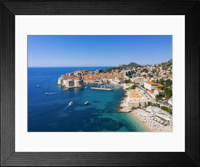 Framed Print : Croatia, Dubrovnik, Aerial view of the old town