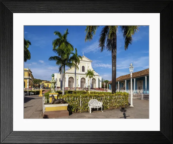 Framed Print : Santisima Trinidad Cathedral, Plaza Mayor, Trinidad, Sancti Spiritus Province, Cuba