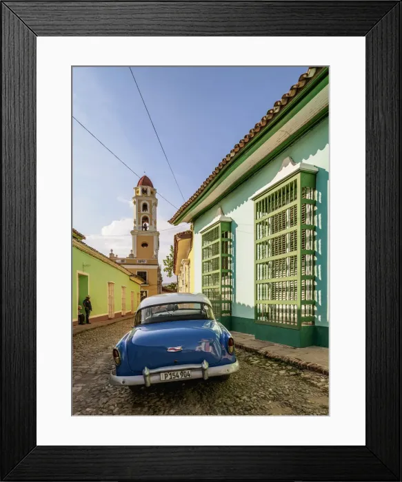 Framed Print : Vintage car on the cobbled street of Trinidad, Sancti Spiritus Province, Cuba Framed Print : Vintage car on the cobbled street of Trinidad, Sancti Spiritus Province, Cuba