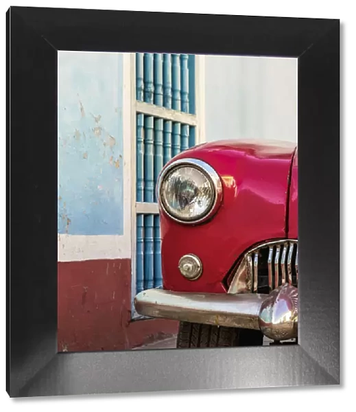 Vintage car, detailed view, Trinidad, Sancti Spiritus Province, Cuba