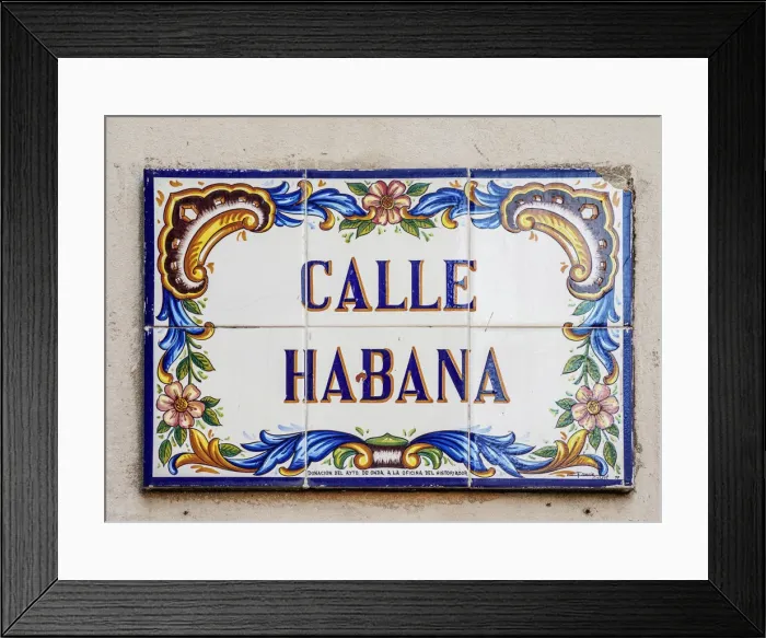 Framed Print : Calle Habana Sign, La Habana Vieja, Havana, La Habana Province, Cuba Framed Print : Calle Habana Sign, La Habana Vieja, Havana, La Habana Province, Cuba