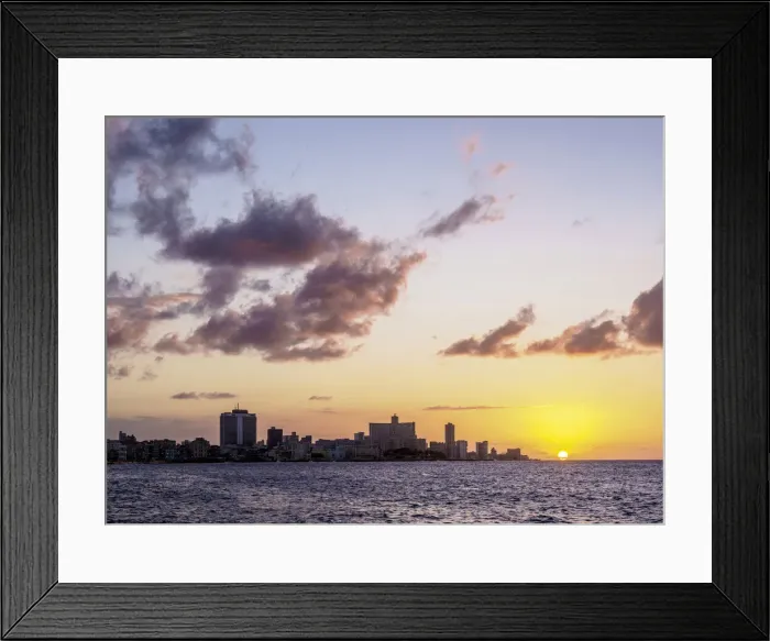 Framed Print : El Malecon, Centro Habana and Vedado at sunset, Havana, La Habana Province, Cuba Framed Print : El Malecon, Centro Habana and Vedado at sunset, Havana, La Habana Province, Cuba
