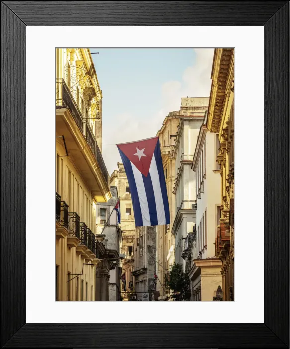 Framed Print : Cuban Flag at La Habana Vieja, Havana, La Habana Province, Cuba Framed Print : Cuban Flag at La Habana Vieja, Havana, La Habana Province, Cuba