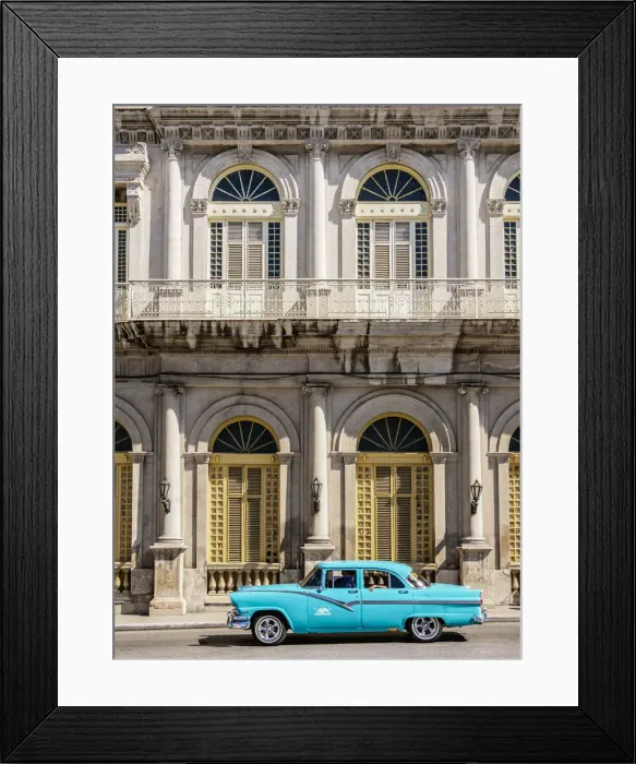 Framed Print : Vintage car passing in front of Casino Espanol, Libertad Square, Matanzas Framed Print : Vintage car passing in front of Casino Espanol, Libertad Square, Matanzas