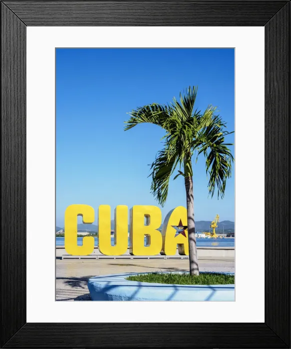 Framed Print : Cuba Letters, Santiago de Cuba, Santiago de Cuba Province, Cuba