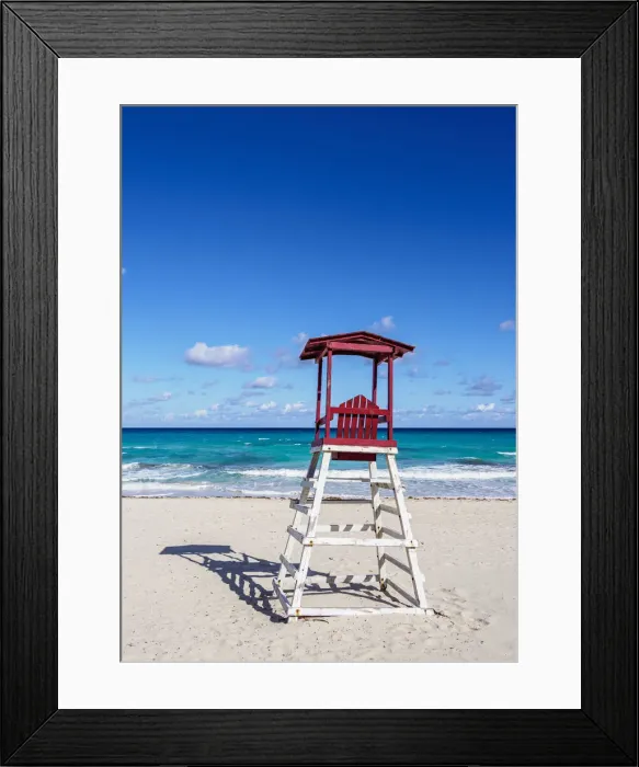 Framed Print : Beach in Varadero, Matanzas Province, Cuba