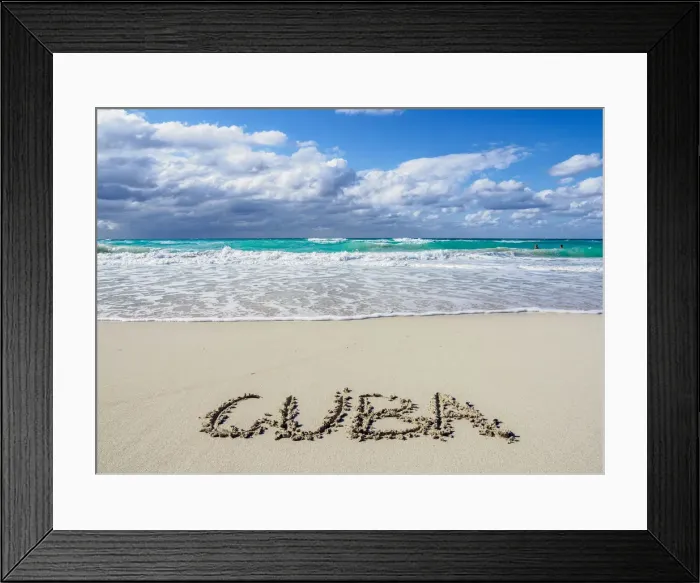 Framed Print : Beach in Varadero, Matanzas Province, Cuba