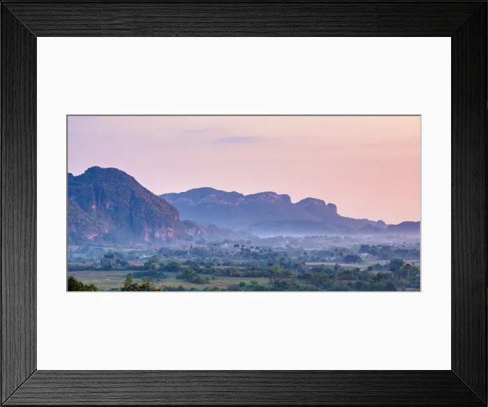 Framed Print : Vinales Valley at sunrise, elevated view, UNESCO World Heritage Site Framed Print : Vinales Valley at sunrise, elevated view, UNESCO World Heritage Site