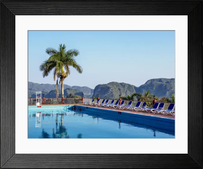 Framed Print : View over Swimming Pool at Horizontes Los Jazmines Hotel towards Vinales Valley Framed Print : View over Swimming Pool at Horizontes Los Jazmines Hotel towards Vinales Valley