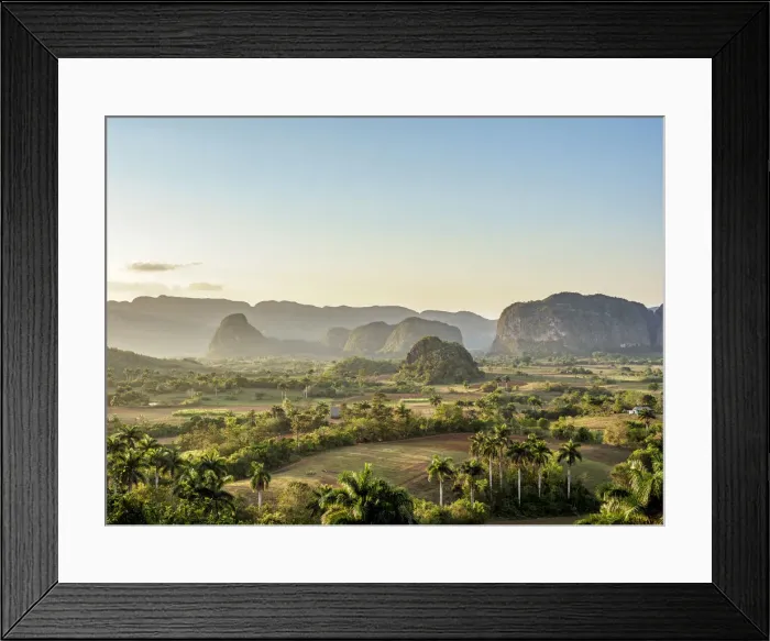 Framed Print : Vinales Valley at sunset, elevated view, UNESCO World Heritage Site Framed Print : Vinales Valley at sunset, elevated view, UNESCO World Heritage Site
