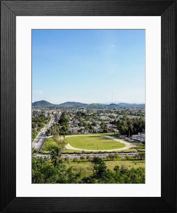 Framed Print : Cityscape seen from Loma del Capiro, Santa Clara, Villa Clara Province, Cuba Framed Print : Cityscape seen from Loma del Capiro, Santa Clara, Villa Clara Province, Cuba