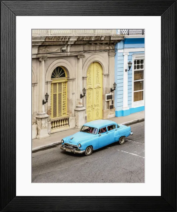 Framed Print : Vintage car at Libertad Square, elevated view, Matanzas, Matanzas Province, Cuba Framed Print : Vintage car at Libertad Square, elevated view, Matanzas, Matanzas Province, Cuba