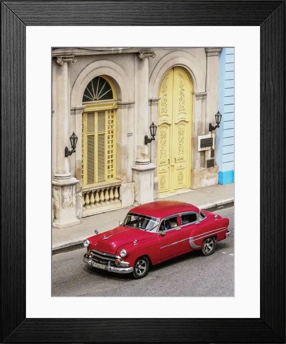Framed Print : Vintage car at Libertad Square, elevated view, Matanzas, Matanzas Province, Cuba Framed Print : Vintage car at Libertad Square, elevated view, Matanzas, Matanzas Province, Cuba