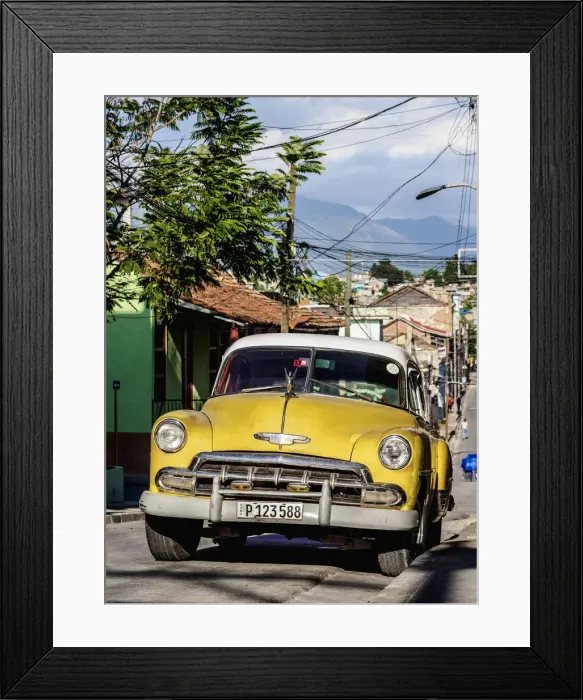 Framed Print : Vintage car on the street of Santiago de Cuba, Santiago de Cuba Province, Cuba Framed Print : Vintage car on the street of Santiago de Cuba, Santiago de Cuba Province, Cuba