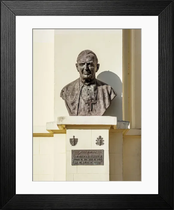 Framed Print : Pope John Paul II Memorial, Nuestra Senora de la Caridad del Cobre Basilica, El Cobre Framed Print : Pope John Paul II Memorial, Nuestra Senora de la Caridad del Cobre Basilica, El Cobre