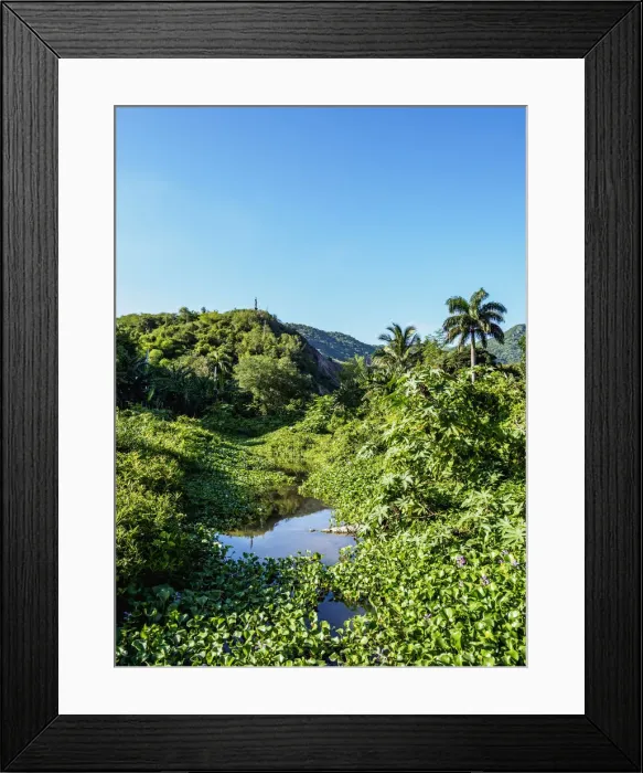 Framed Print : Landscape of El Cobre, Santiago de Cuba Province, Cuba