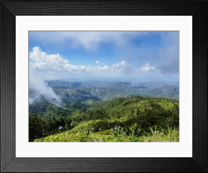 Framed Print : Landscape seen from La Gran Piedra, Santiago de Cuba Province, Cuba Framed Print : Landscape seen from La Gran Piedra, Santiago de Cuba Province, Cuba