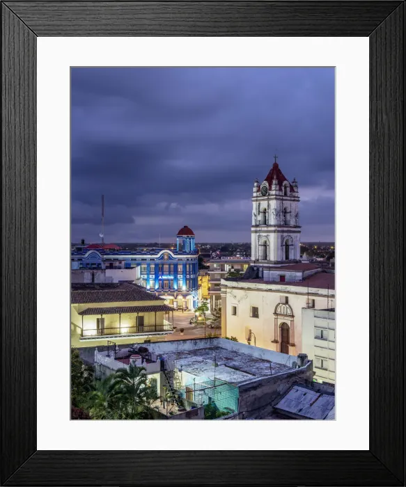 Framed Print : View towards Nuestra Senora De La Merced Church and Plaza de los Trabajadores, dusk Framed Print : View towards Nuestra Senora De La Merced Church and Plaza de los Trabajadores, dusk