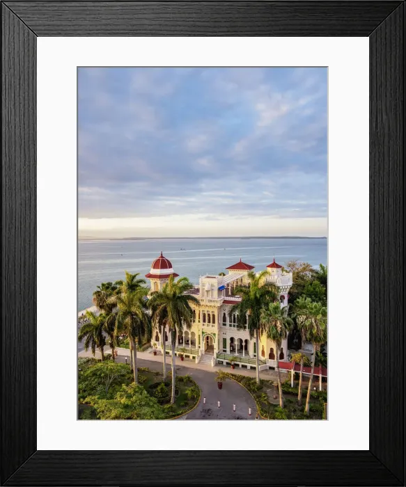 Framed Print : Palacio de Valle at sunrise, elevated view, Cienfuegos, Cienfuegos Province, Cuba Framed Print : Palacio de Valle at sunrise, elevated view, Cienfuegos, Cienfuegos Province, Cuba