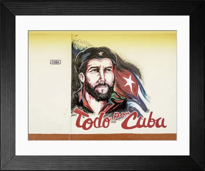 Framed Print : Mural painting with Che Guevara, Santiago de Cuba, Santiago de Cuba Province, Cuba Framed Print : Mural painting with Che Guevara, Santiago de Cuba, Santiago de Cuba Province, Cuba