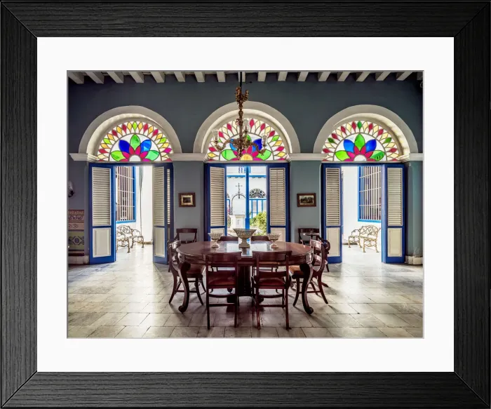 Framed Print : Diego Velazquez House, interior, Santiago de Cuba, Santiago de Cuba Province, Cuba