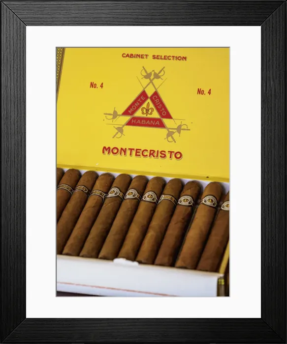 Framed Print : Montecristo Cigars, Tienda del Habano, Cigar Store, La Habana Vieja, Havana