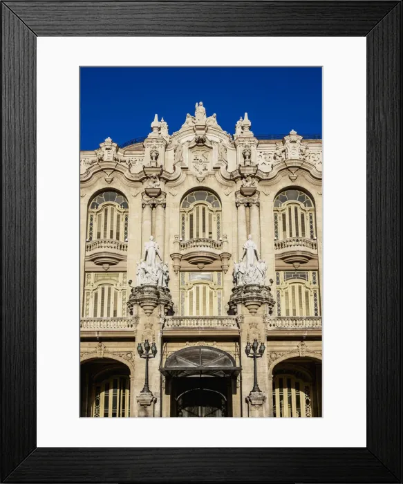 Framed Print : Grand Theatre Alicia Alonso, detailed view, Havana, La Habana Province, Cuba