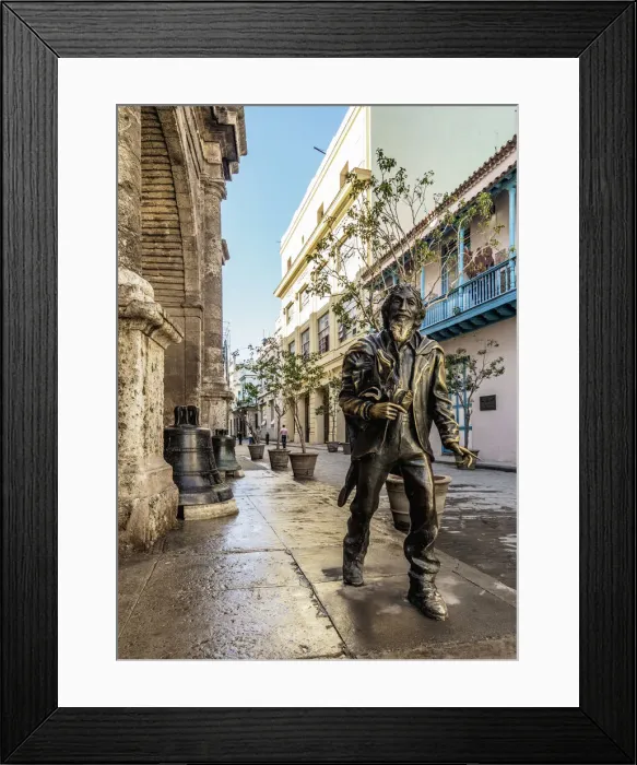 Framed Print : El Caballero de Paris, Gentleman from Paris Sculpture by the Minor Basilica of Saint Framed Print : El Caballero de Paris, Gentleman from Paris Sculpture by the Minor Basilica of Saint