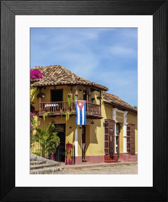 Framed Print : Colourful street of Trinidad, Sancti Spiritus Province, Cuba Framed Print : Colourful street of Trinidad, Sancti Spiritus Province, Cuba