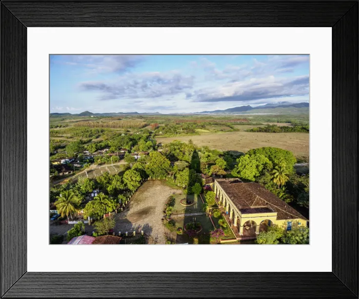 Framed Print : Manaca Iznaga Estate, elevated view, Valle de los Ingenios, Sancti Spiritus Province