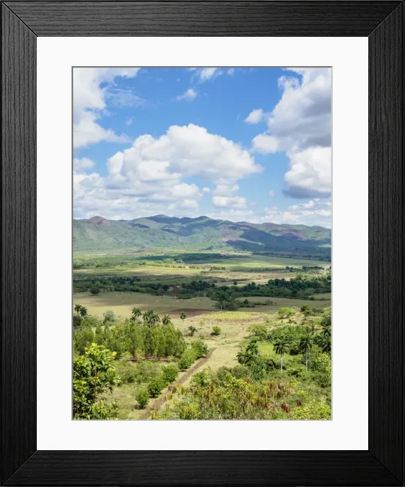 Framed Print : Landscape of Valle de los Ingenios, Sancti Spiritus Province, Cuba