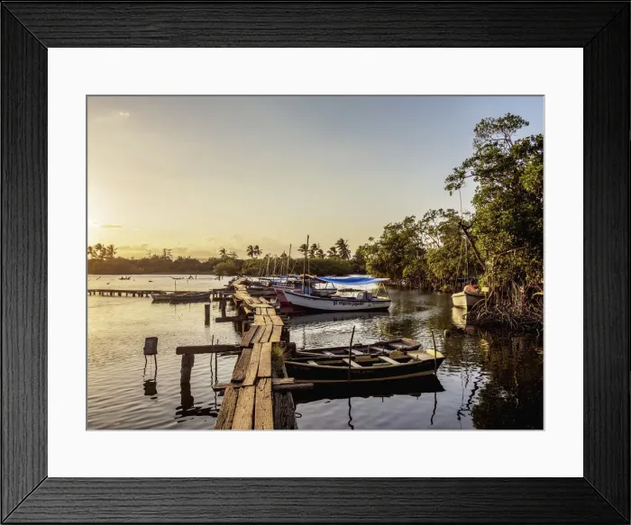 Framed Print : Wooden Jetty at River Miel, Baracoa, Guantanamo Province, Cuba Framed Print : Wooden Jetty at River Miel, Baracoa, Guantanamo Province, Cuba