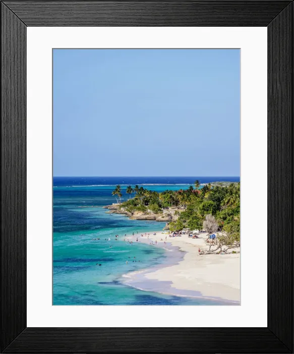 Framed Print : Guardalavaca Beach, elevated view, Holguin Province, Cuba Framed Print : Guardalavaca Beach, elevated view, Holguin Province, Cuba