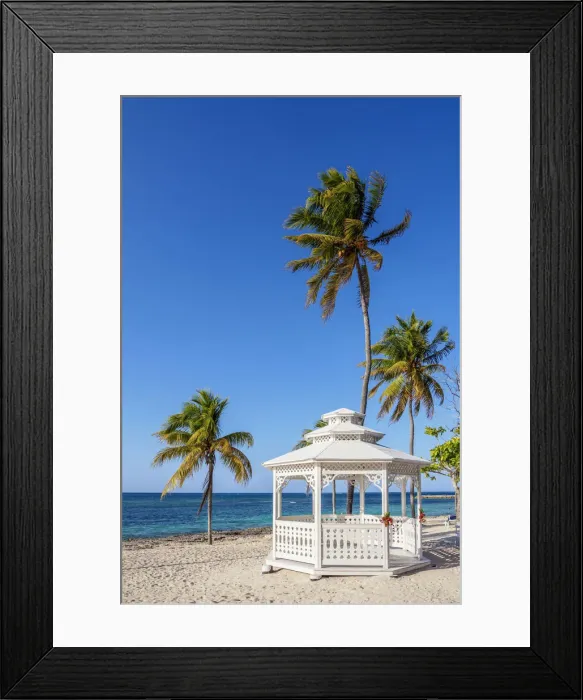 Framed Print : Gazebo at Guardalavaca Beach, Holguin Province, Cuba Framed Print : Gazebo at Guardalavaca Beach, Holguin Province, Cuba