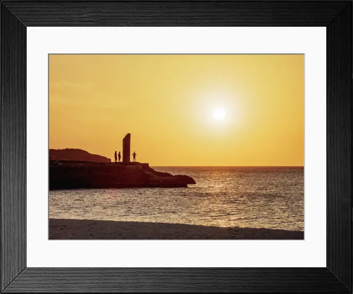 Framed Print : Guardalavaca Beach at sunset, Holguin Province, Cuba