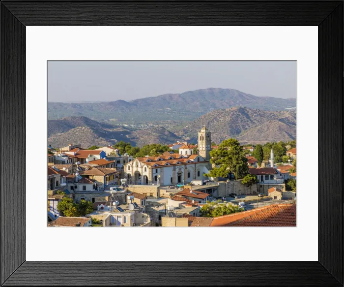 Framed Print : Elevated view over Pano Lefkara, Lefkara Village, Cyprus Framed Print : Elevated view over Pano Lefkara, Lefkara Village, Cyprus