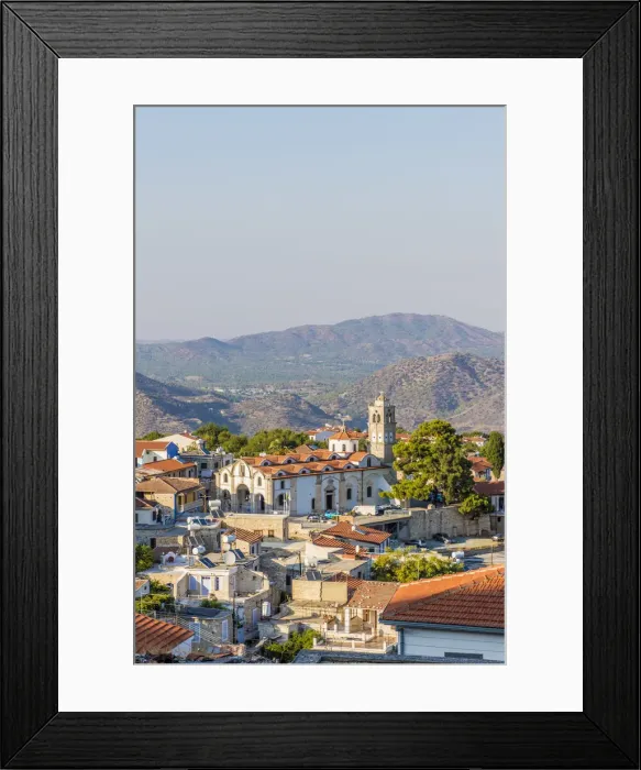 Framed Print : Elevated view over Pano Lefkara, Lefkara Village, Cyprus