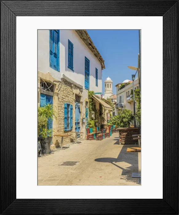 Framed Print : Outdoor cafes in Limassol, Cyprus Framed Print : Outdoor cafes in Limassol, Cyprus