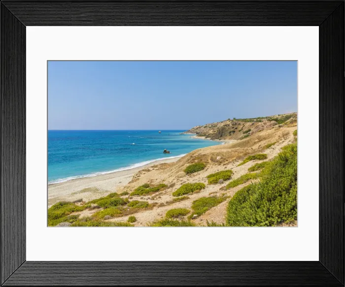 Framed Print : Aphrodite Beach, Paphos, Cyprus Framed Print : Aphrodite Beach, Paphos, Cyprus