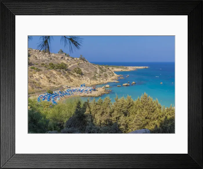 Framed Print : Konnos beach in Protaras, Cyprus